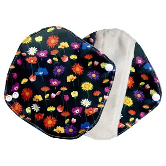 Topsy Daisy washable panty liner in a soft wildflower print
